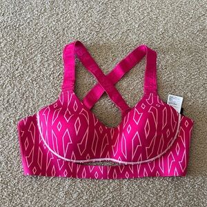 Adidas Ivy park Pink Patterned Sports Bra